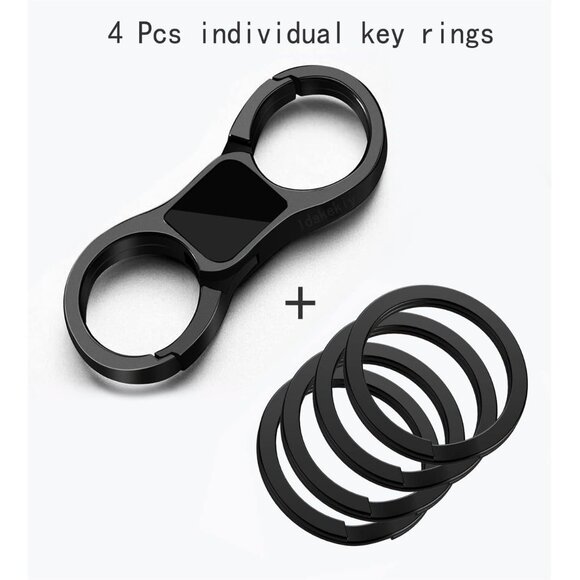 🆕Men Black Quick Release Spring Heavy Duty Car Keychain Organizer Multiple Belt - Picture 2 of 6